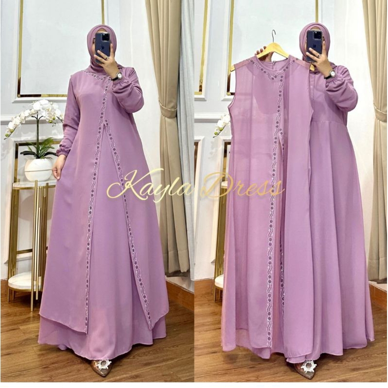 Dress Kayla Rompi //Gamis Muslim Ceruty