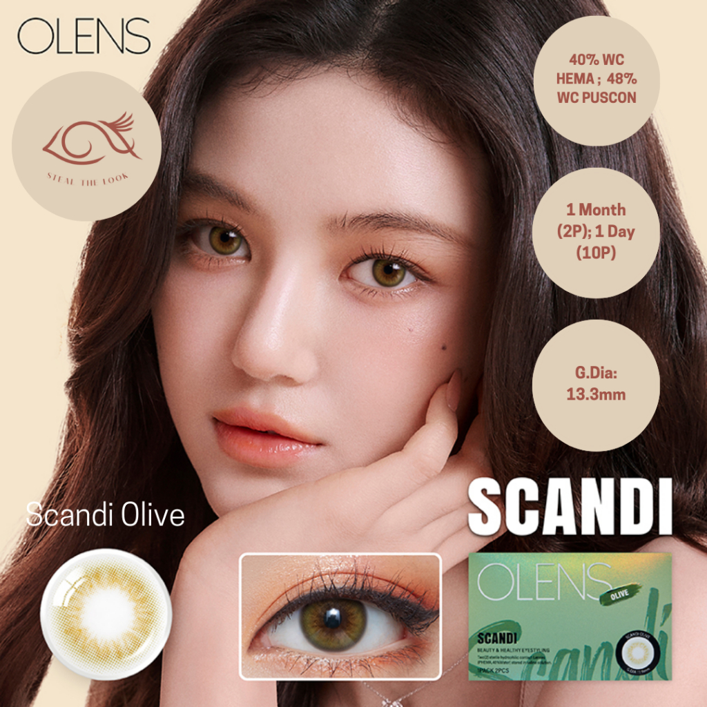 Ready Ori 100% Olens Newjeans & Blackpink Monthly Scandi Olive Series ( 2pcs = 1 pasang ) pemakaian 
