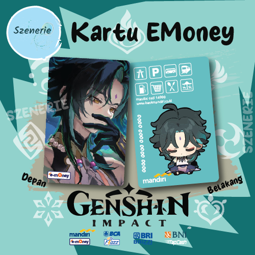 Emoney Xiao Genshin Impact Cute Flazz gen 2 Kartu E-money Mandiri BCA Tapcash BNI Brizzi BRI NFC Gen