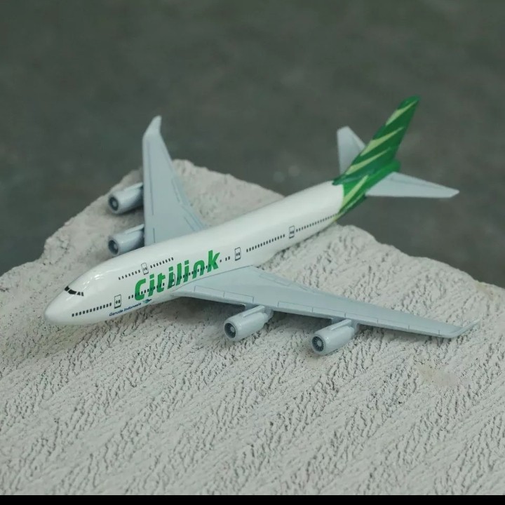 Miniatur Diecast Pesawat Terbang CITILINK Bahan Besi