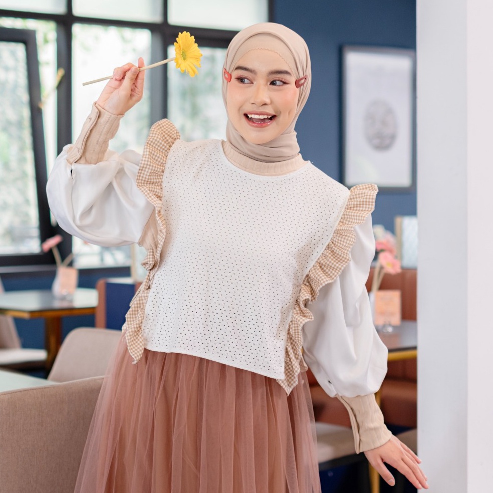 ART K67P Mybamus Vivy Vintage Vest  Rompi Wanita  Outer Brukat Wanita  Outer Vest Korean Style