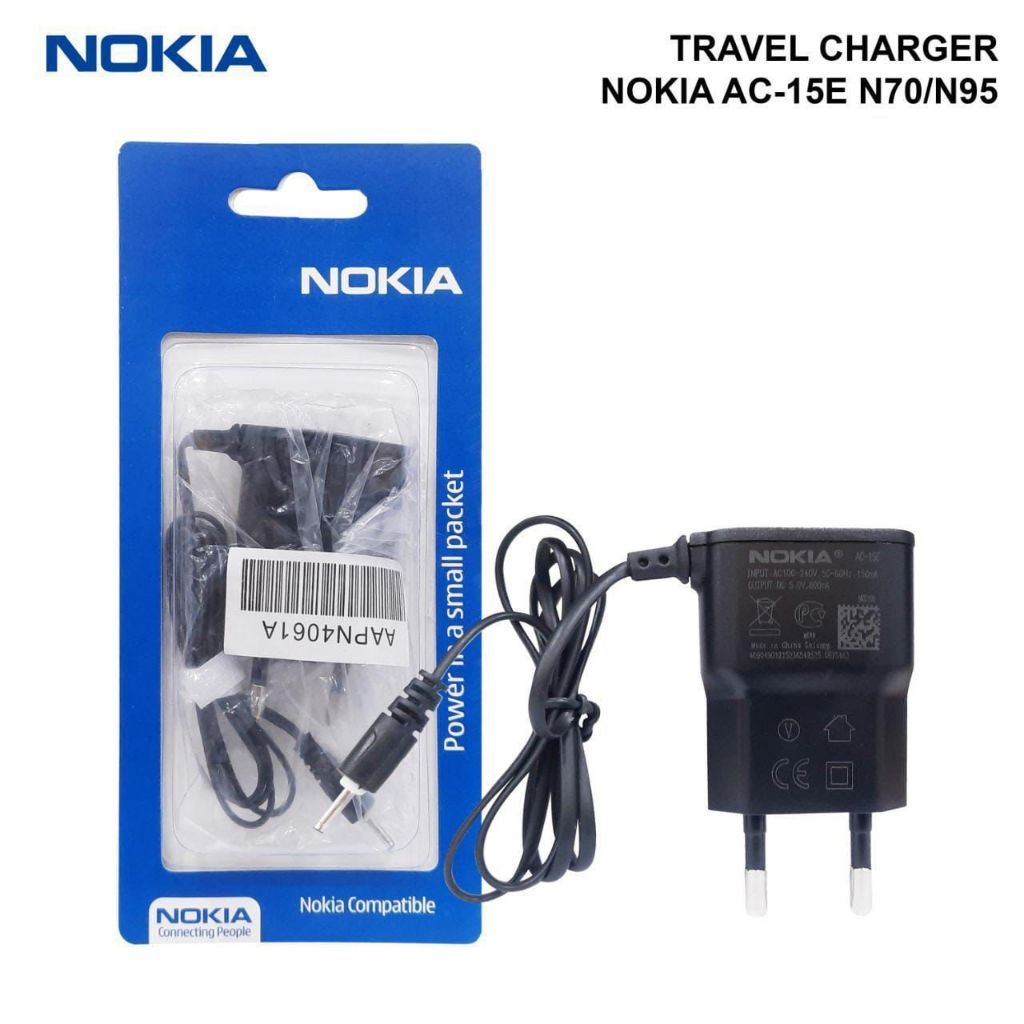 CHARGER NOKIA N95/N8 CASAN NOKIA JARUM ORIGINAL PRESS