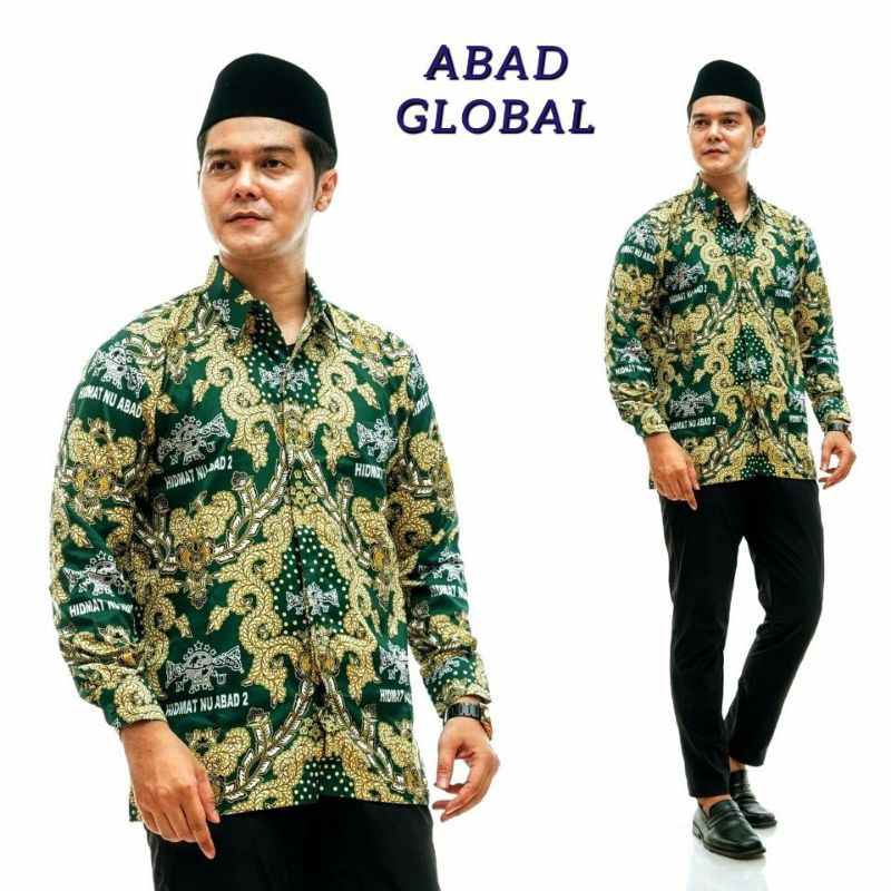 kemeja NU abad global batik NU abad global seragam NU terbaru batik NU 1 abad