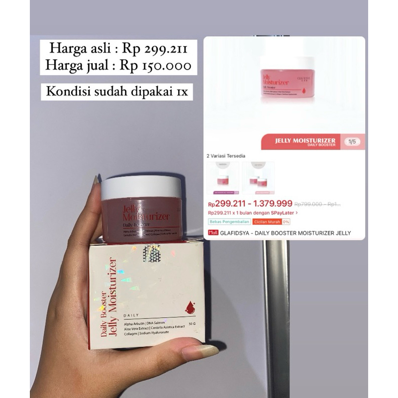 (PRELOVED SKINCARE) Daily Booster Jelly Moisturizer Glafidsya