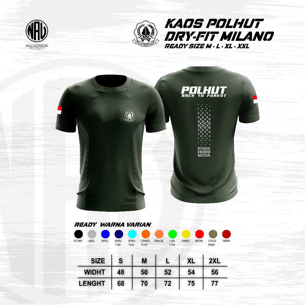 Kaos Polhut Perhutani - Kaos Jersey Polhut Perhutani  - Kaos DryFit Polhut Perhutani