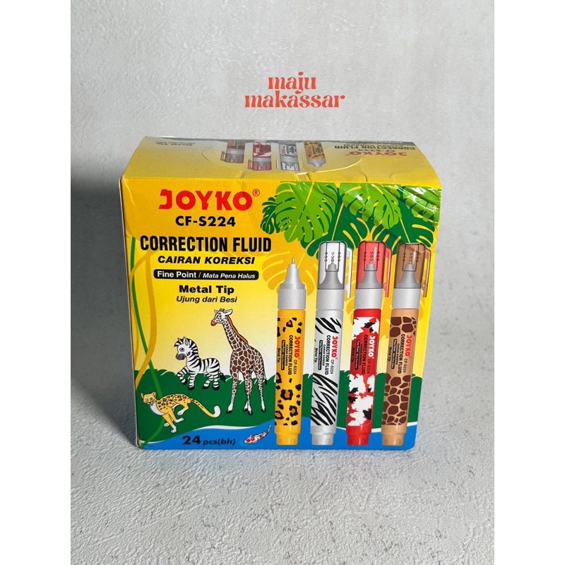 

Tipx cair joyko / correction pen joyko CF-S224 ( PACK / 24 PCS )