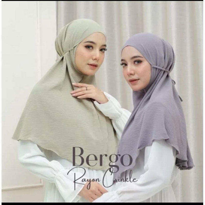 Bergo crinkle Airflow/Hijab Instan crinkle Size M