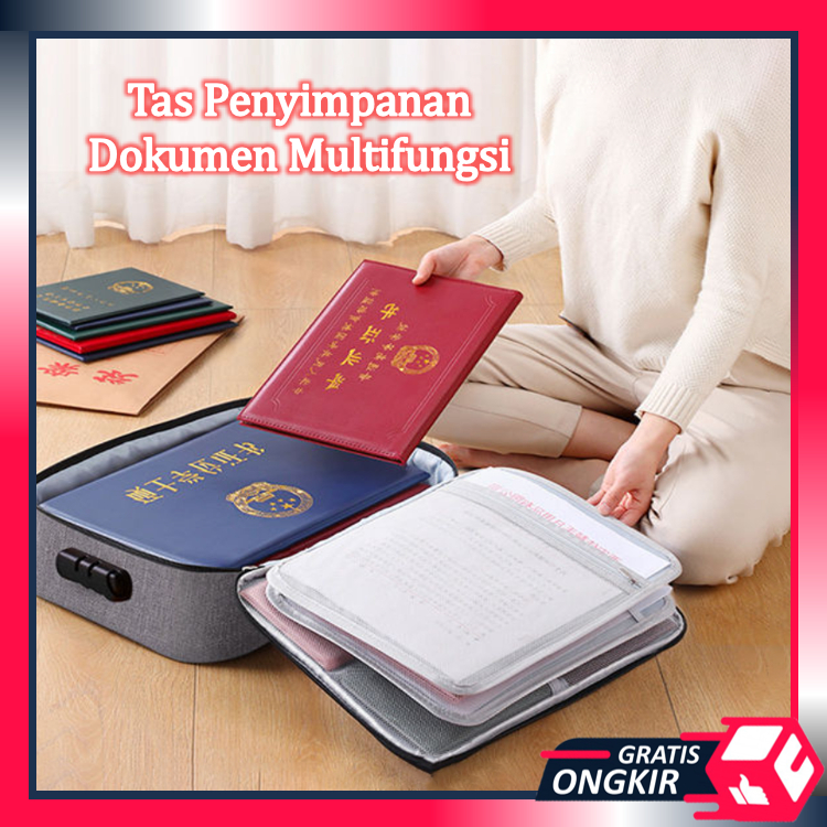 

Gratis Ongkir - H5962 Tas Penyimpanan Dokumen Multifungsi / Tas Dokumen Anti Air / Tas Travel
