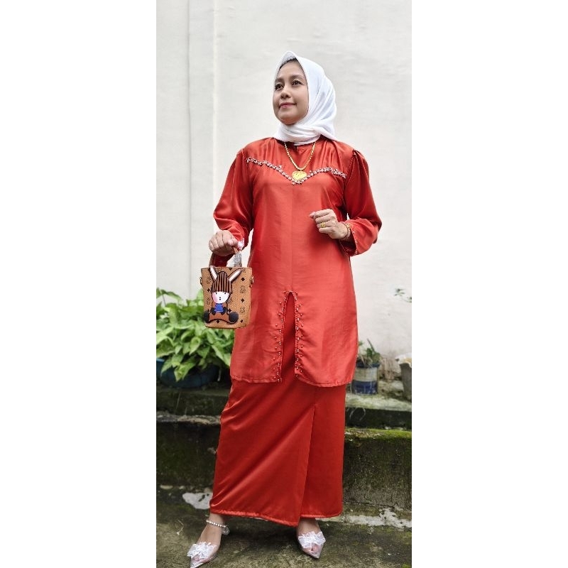 One Set Kurung Melayu Wanita/ Viral kurung Melayu kekinian