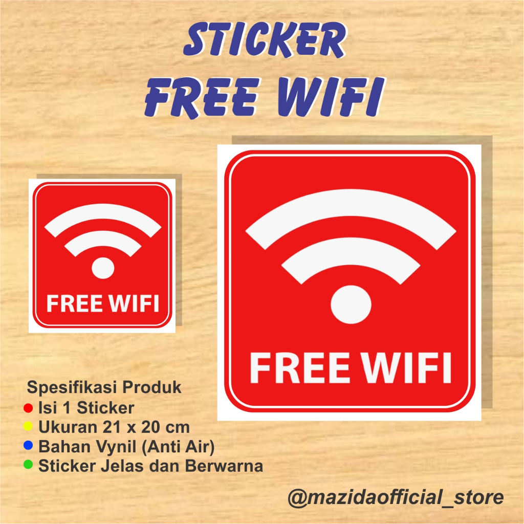 

Sticker Free Wifi Wifi Gratis Anti Air
