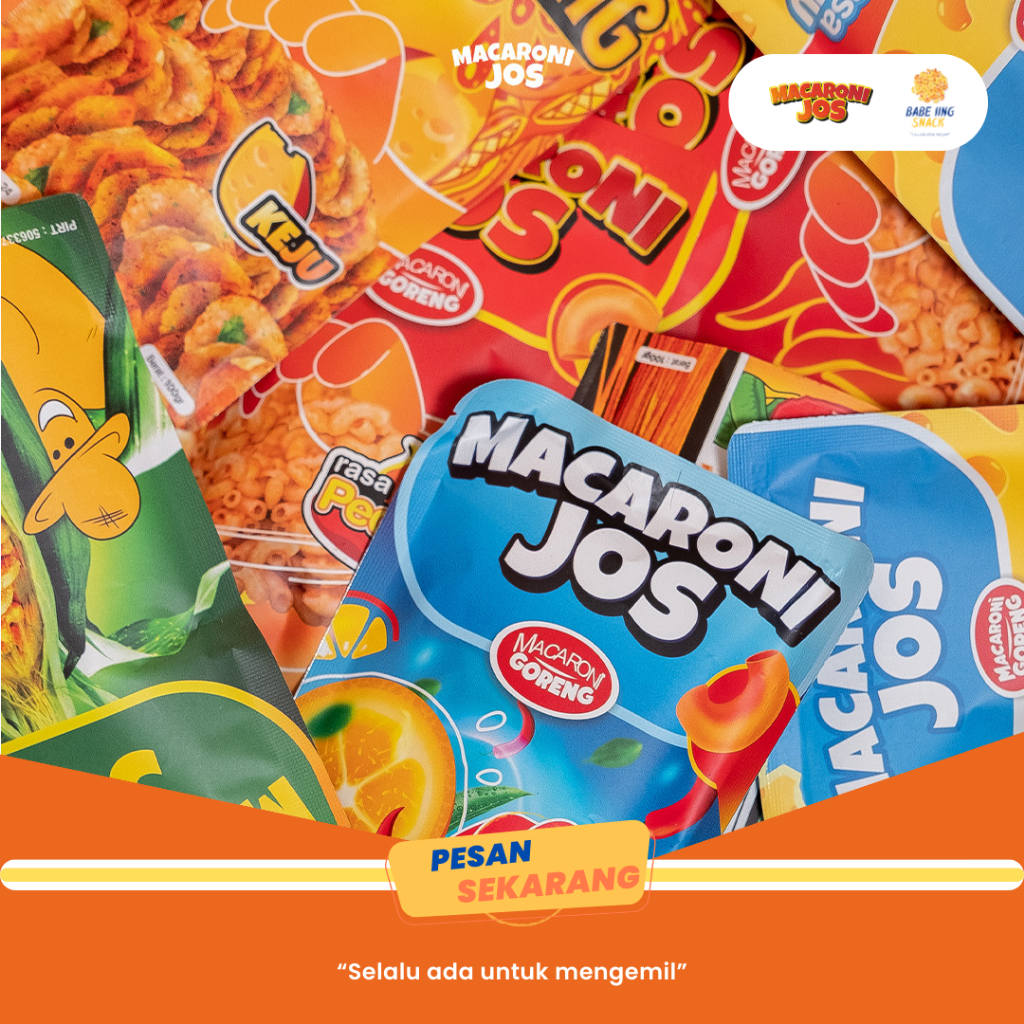 

Snack Makaroni Goreng Viral Aneka Rasa Kemasan Premium 100gr by Macaroni Jos