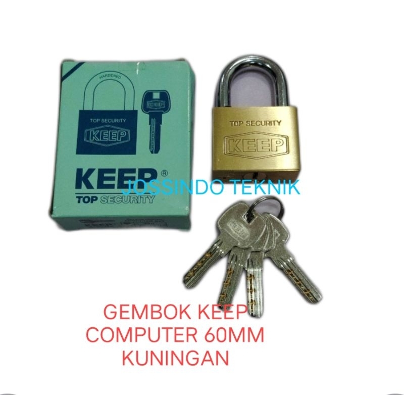 KEEP Gembok Computer 60mm Kuningan/ GEMBOK KEEP 60MM COMPUTER KUNINGAN