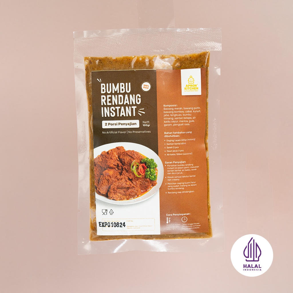 

Apron Kitchen Bumbu Rendang Instant Bumbu Masak 100gr