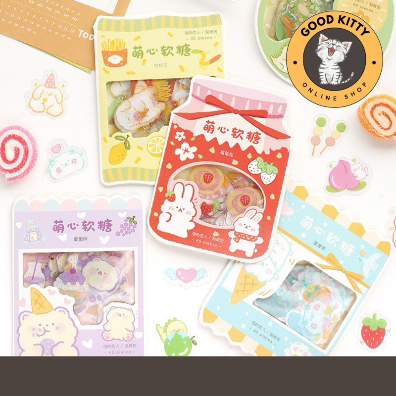 

45 pcs/bag Lucu Kartun PVC Tahan Air Diary Scrapbooking DIY Stiker Dekoratif STICKER DECO | 45 PCS STICKER DECO | STICKER VIRAL | STICKER KOREA | STICKER BOX