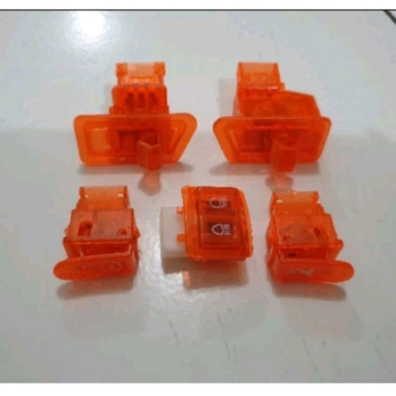 SAKLAR SET VARIASI WARNA ORANGE BEAT KARBU, VARIO KARBU, SPECCY KARBU,SUPRA FIT NEW,REVO LAMA,SUPRA 