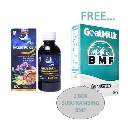 

[PAKET BUNDING] Madu Pulas Solusi Alami Untuk Mengatasi Insomnia Free Susu BMF Goatmilk Halal BPOM