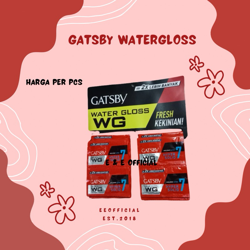 GATSBY SACHET Lvl 7/WATER GLOS WG SACHET/GATSBY MERAH [ PER PCS ]