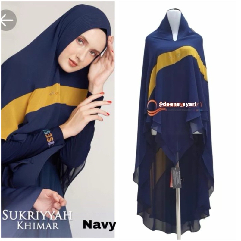 SALE sisesa khimar navy blue