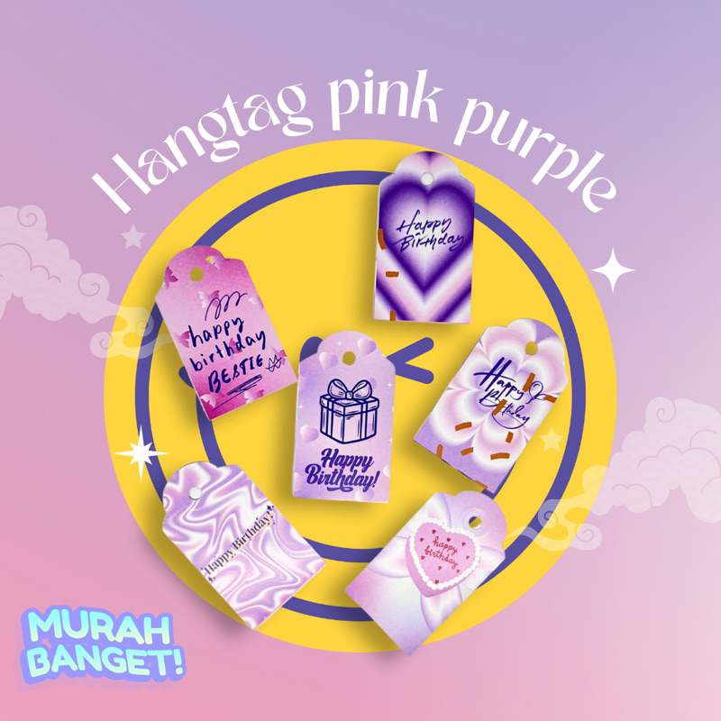 

HANGTAG HAPPY BIRTHDAY PURPLE LILAC