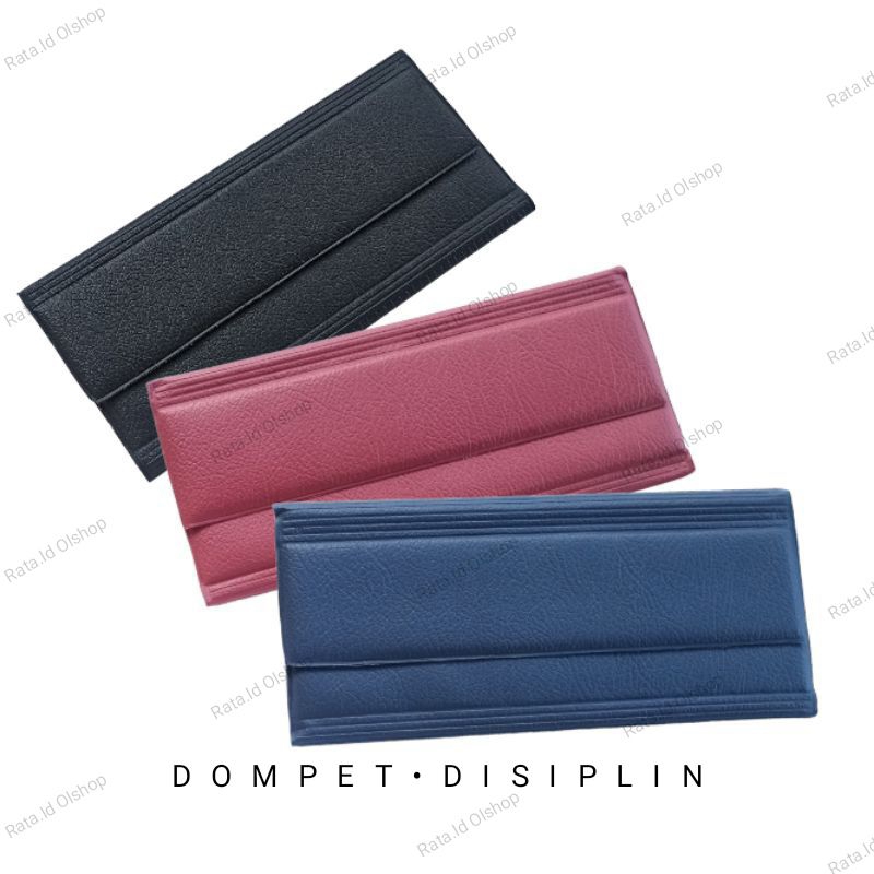 Dompet Disiplin Keuangan Polos Kecil Warna Hitam Navy Biru Merah Maroon Catur