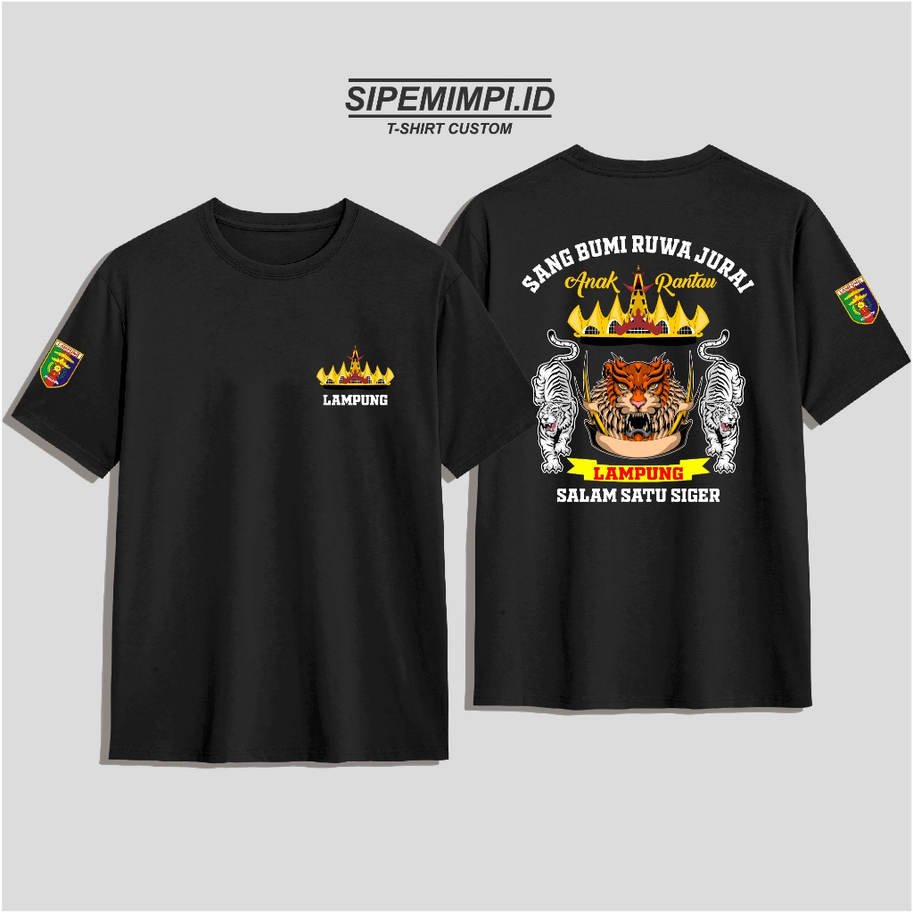 BAJU KAOS LAMPUNG//SANG BUMI RUWAI JURAI ANAK RANTAU LAMPUNG//KATUN COMBED