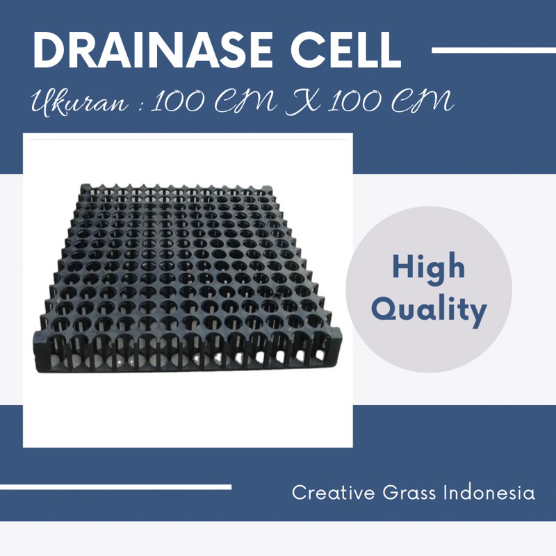 DRAINASE CELL UKURAN 100 CM X 100 CM PENUTUP LANTAI RUMPUT SINTETIS