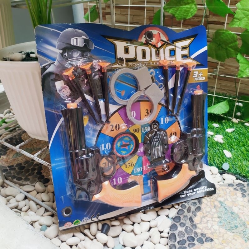 mainan pistol koboi set borgol anak laki laki murah