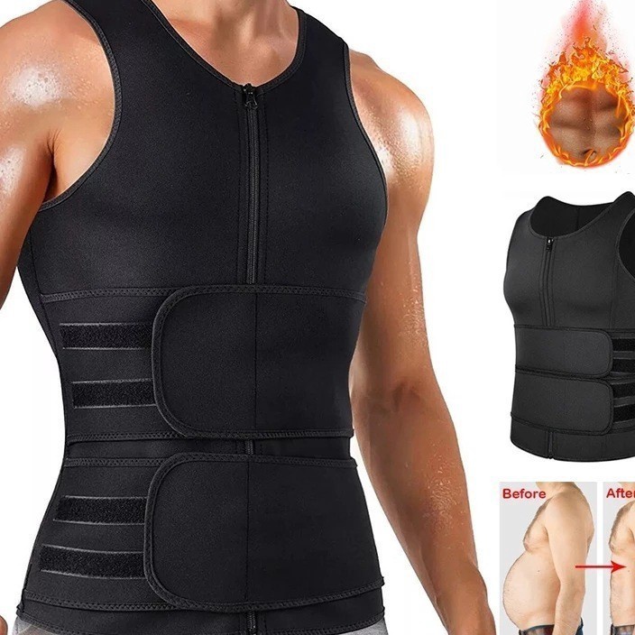 HOT UNTUK PRIA Korset Pembentuk Badan Pria Korset Pelangsing Perut Buncit Shaper Waist Trainer Fat B