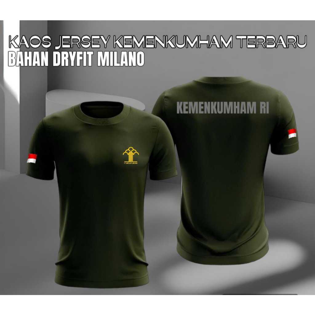 Kaos Jersey Kemenkumham RI / Baju Kemenkumham RI Terbaru / Baju Jersey Kemenkumham RI / Bahan Dryfit