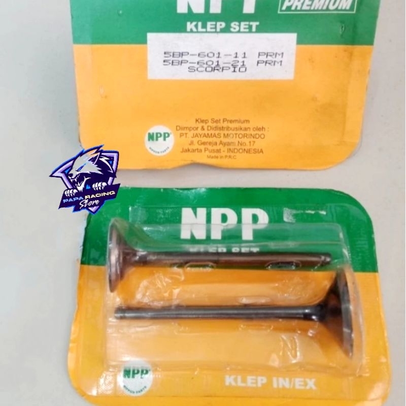 Klep Yamaha Scorpio klep set Yamaha Scorpio merk NPP original