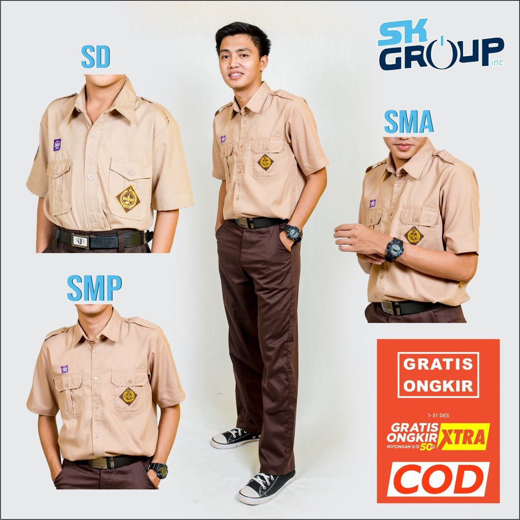 Seragam pramuka rapilo SMA/ rok span SMA