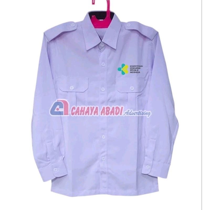 Kemeja KEMENKES Seragam KEMENKES Baju KEMENKES Putih
