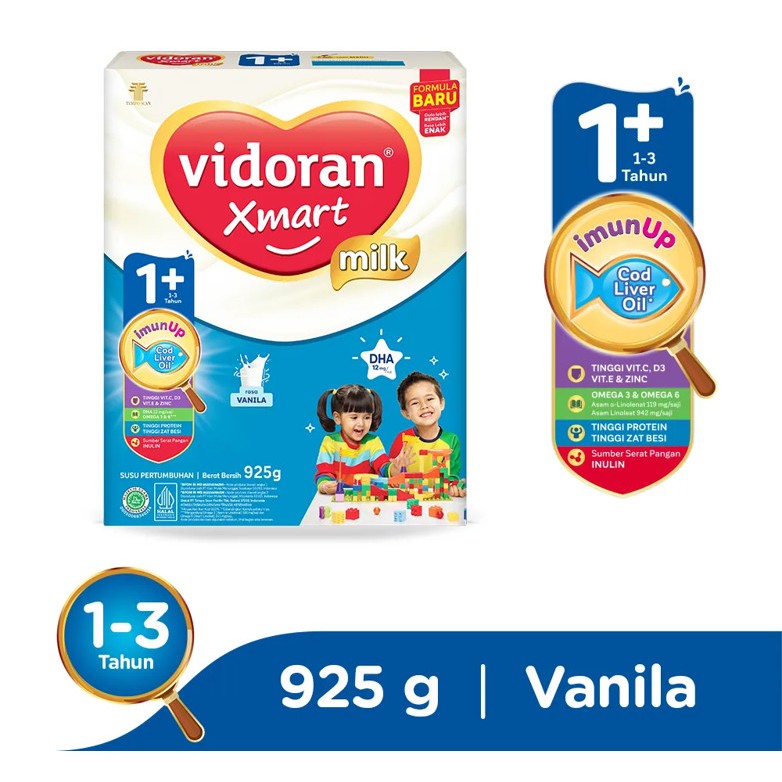 Original VIDORAN SMART 1+ RASA VANILA 925 gram / 700GR VIDORANT 1 PLUS 1-3 TAHUN / MAMA SUSU