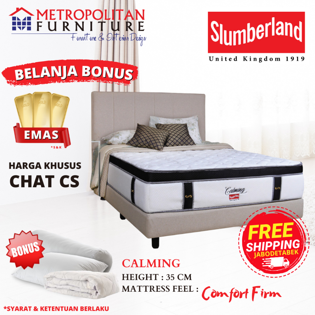 Kasur Springbed Slumberland Calming spring bed matras