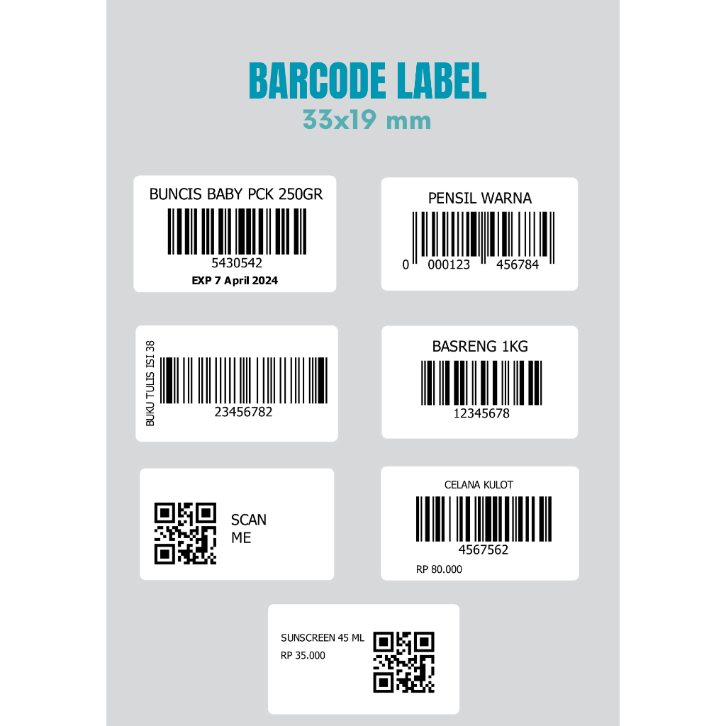 

Label Barcode Cetak 33 x 19 mm (Per 200 pcs = 5.000)