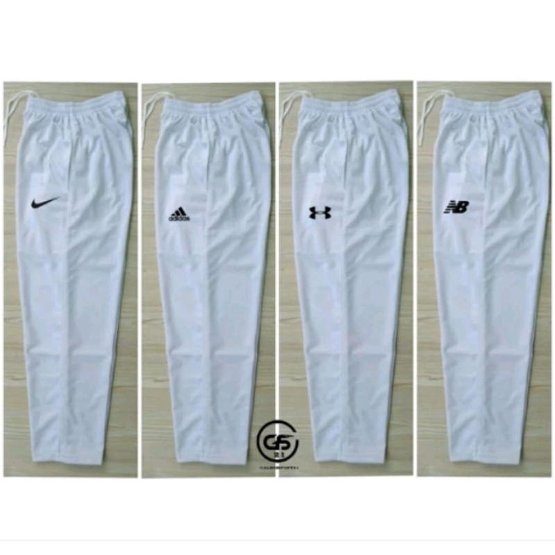 CELANA TRAINING PANJANG PUTIH POLOS PRIA/WANITA