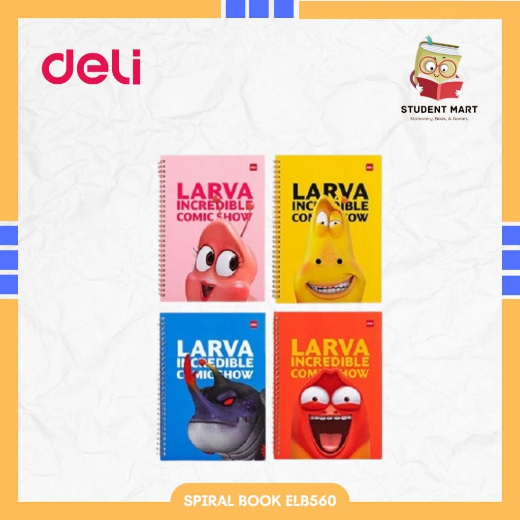 

Deli Larva Spiral Notebook / Buku Softcover Spiral B5 60 Halaman 70gsm ELB560