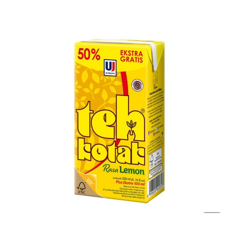 

[ 3 Pcs ] Ultra Teh Kotak Lemon 200ml