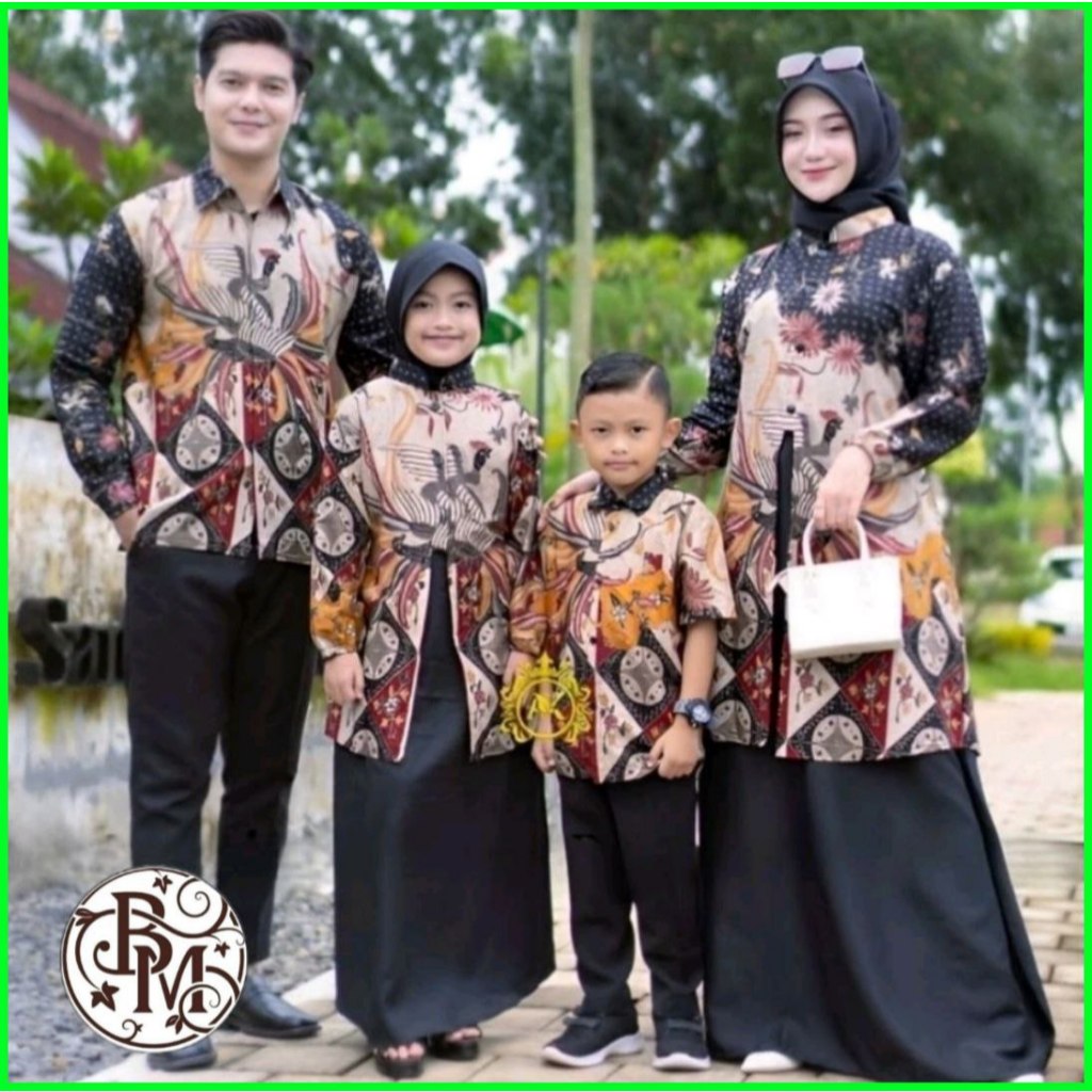 Batik Couple Keluarga Lengkap Baju Anak Batik Seragam Baju Atasan Pria Baju Batik Busui Gamis Kombin