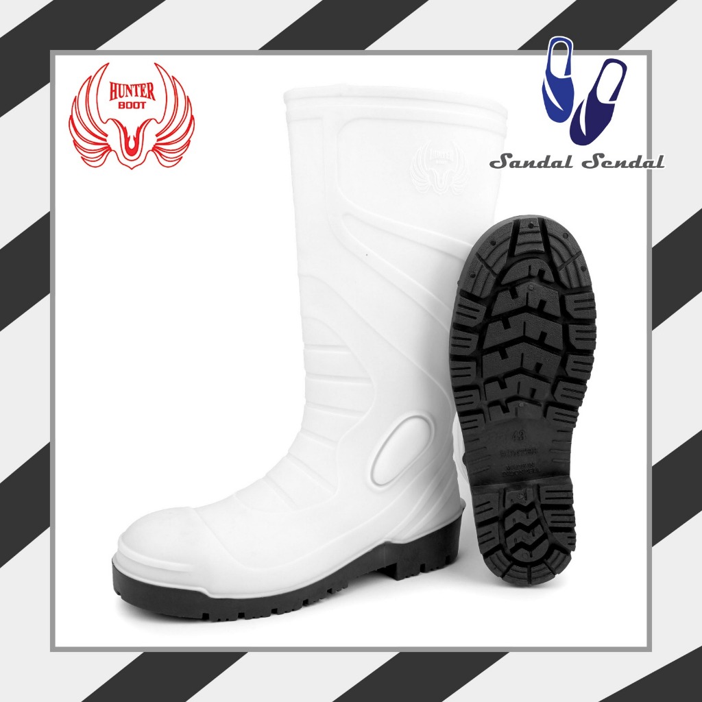 Sepatu Boot Tinggi Hunter Safety 1 Putih
