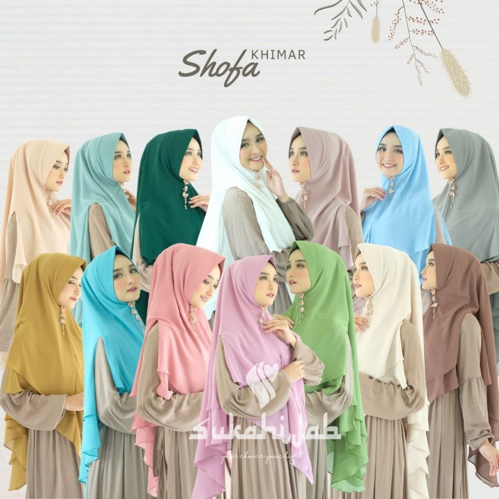 SUKAHIJAB - Khimar Shofa Hijab Instan Kekinian Modis Bahan Ceruty Baby Doll