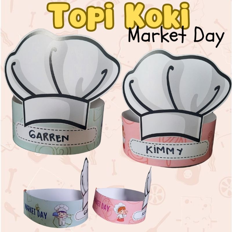 Topi Koki Anak TK SD Market Day