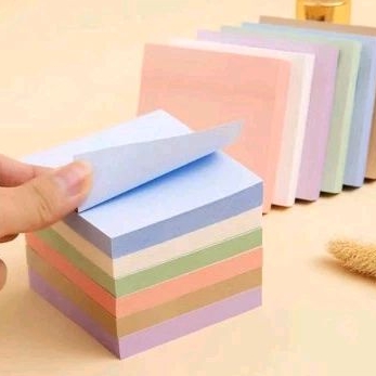 

100 Lembar Morandi Color Sticky Note Memo Label Sticker Bookmark Warna-warni Note Pad Stationery Sekolah