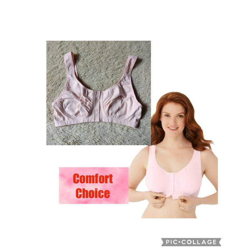 Bra Big Non Kawat/ Wireless Cotton Snap Front - 40B, 46B,46D