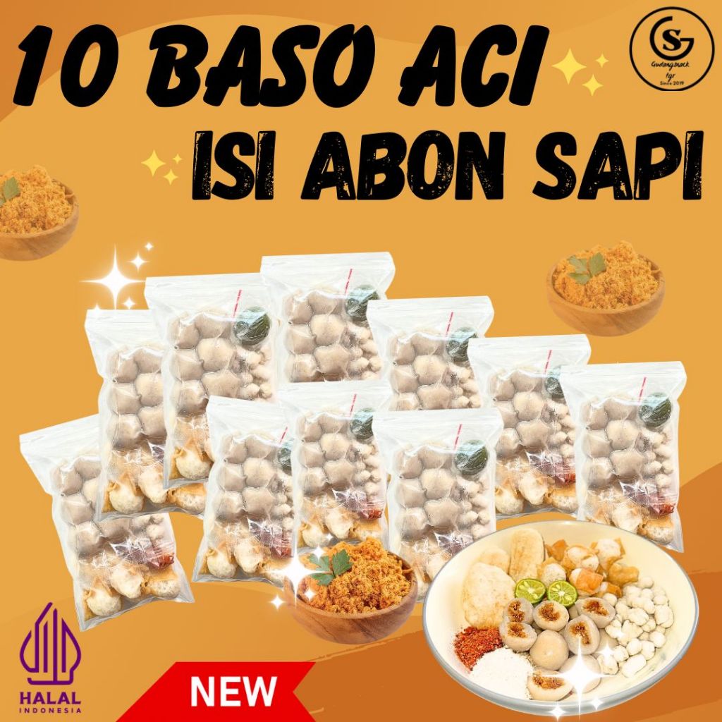 

[NEW] 10 Bungkus Baso Aci Isi Abon Paket Irit Hotpot Instan