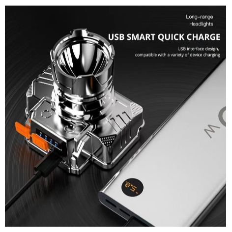 Senter kepala RTL Senter Kepala Super Terang Usb Led 