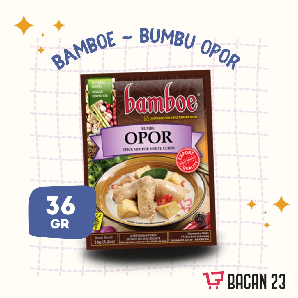 

Bamboe Bumbu Instan Opor (36 Gr) / Bumbu Dapur Instan / Penyedap Rasa
