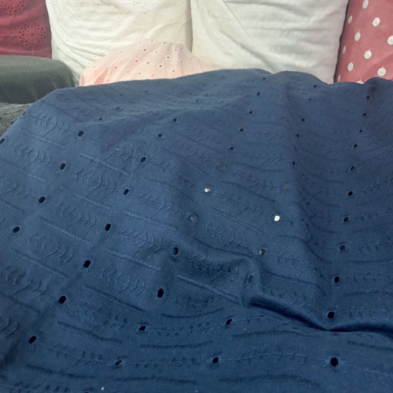 kain katun bordir bolong import harga meteran