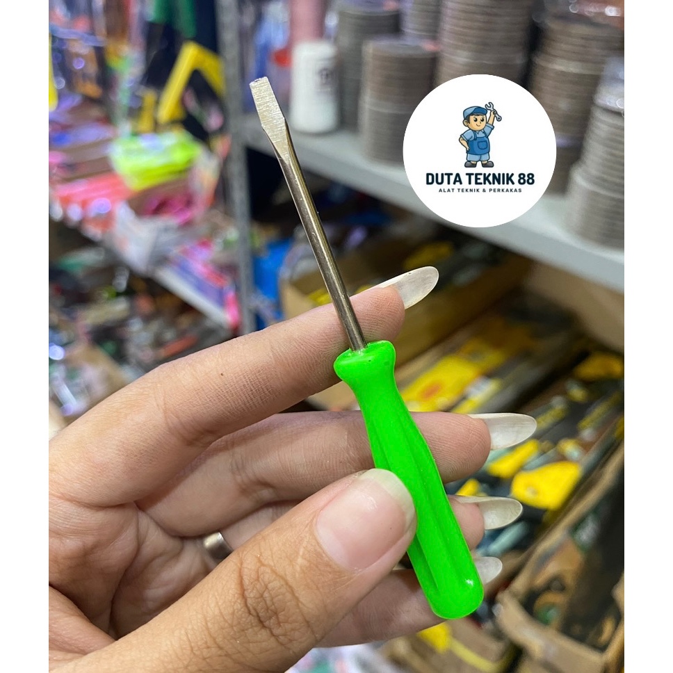 Obeng baut minus MINI buat mesin obras / obeng sepatu / obeng jarum