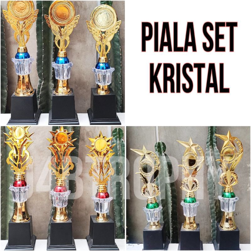 PIALA SET KRISTAL 44CM